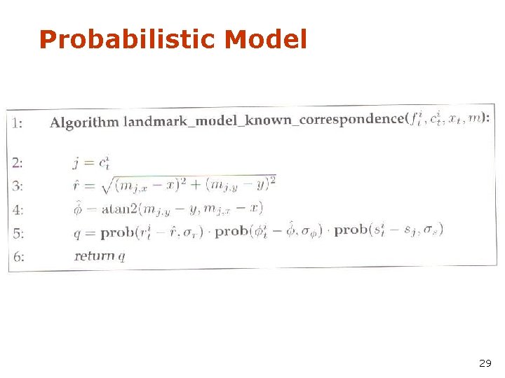 Probabilistic Model 29 