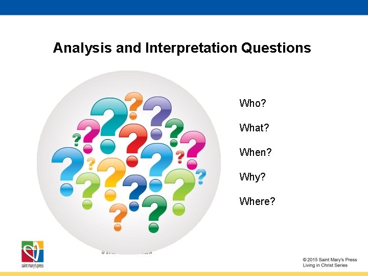 Analysis and Interpretation Questions Who? What? When? Why? Where? © art 4 all /