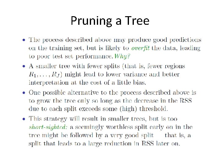Pruning a Tree 