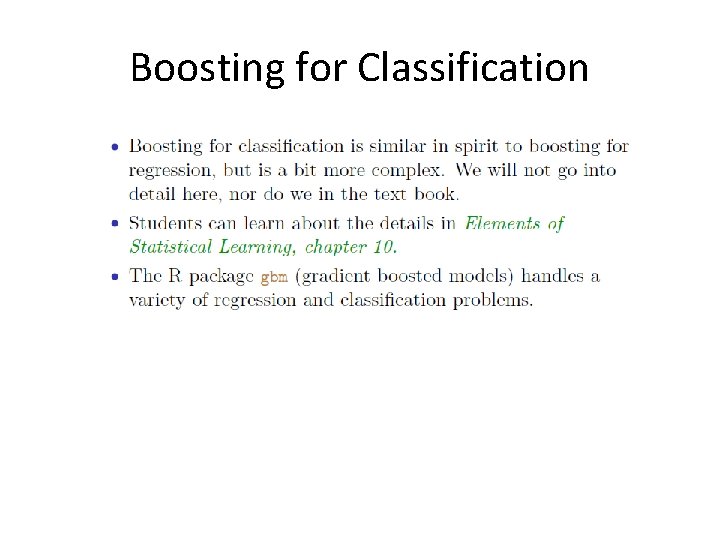 Boosting for Classification 