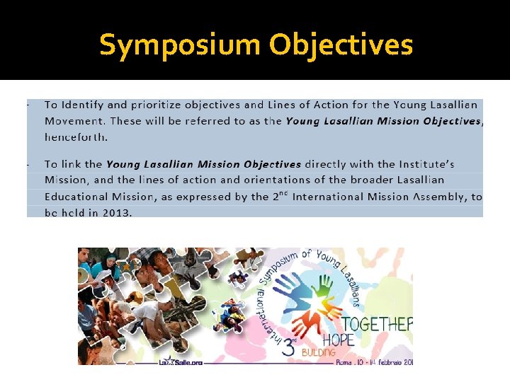 Symposium Objectives 