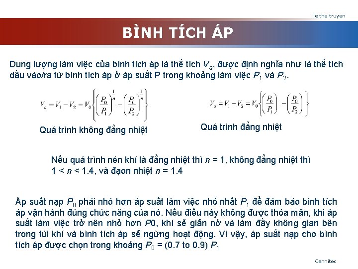 le the truyen BÌNH TÍCH ÁP Dung lượng làm việc của bình tích áp