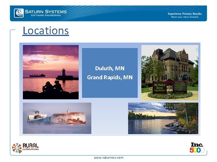 Locations Duluth, MN Grand Rapids, MN www. saturnsys. com 