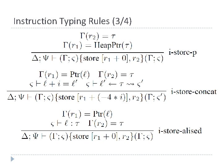 Instruction Typing Rules (3/4) 