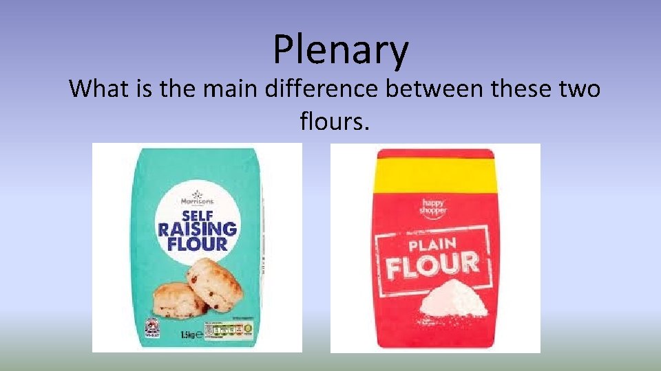 Plenary What is the main difference between these two flours. 