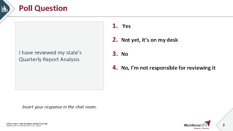 Poll Question 1. Yes 2. Not yet, it’s on my desk I have reviewed