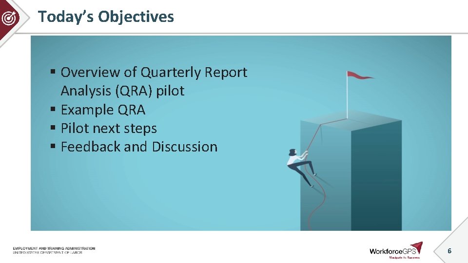 Today’s Objectives § Overview of Quarterly Report Analysis (QRA) pilot § Example QRA §