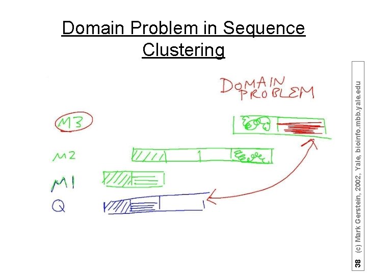 38 (c) Mark Gerstein, 2002, Yale, bioinfo. mbb. yale. edu Domain Problem in Sequence