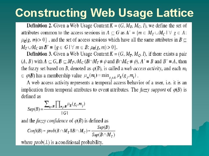 Constructing Web Usage Lattice 