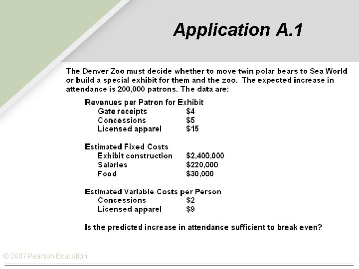Application A. 1 © 2007 Pearson Education 