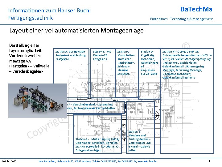 Ba. Tech. Ma Informationen zum Hanser Buch: Fertigungstechnik Barthelmes - Technologie & Management Layout