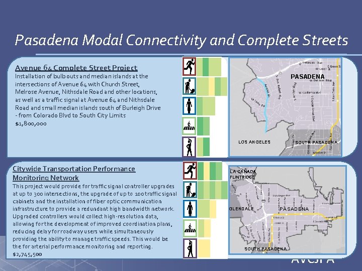 Pasadena Modal Connectivity and Complete Streets Avenue 64 Complete Street Project Installation of bulb