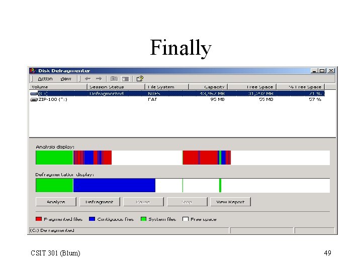 Finally CSIT 301 (Blum) 49 