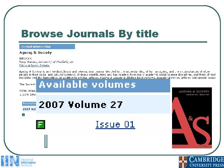 Browse Journals By title 