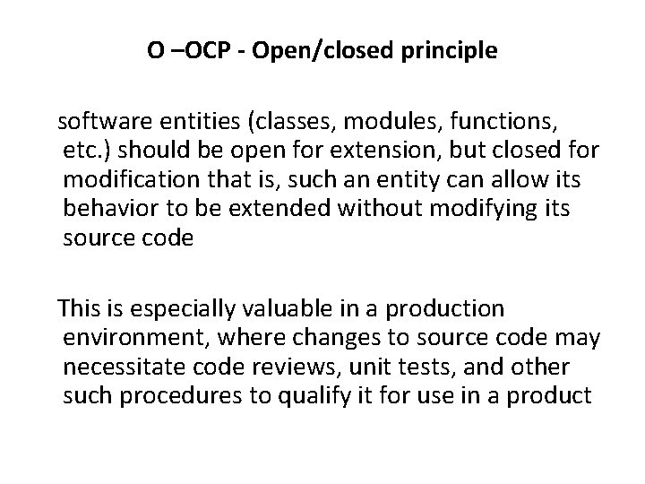 SOLID Design Principles SOLID Stands For Single responsibility