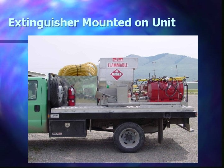 Extinguisher Mounted on Unit 
