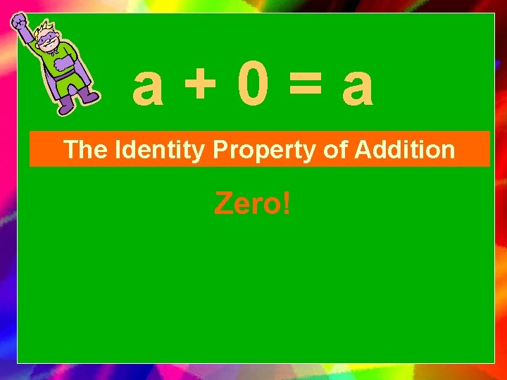 a+0=a The Identity Property of Addition Zero! 