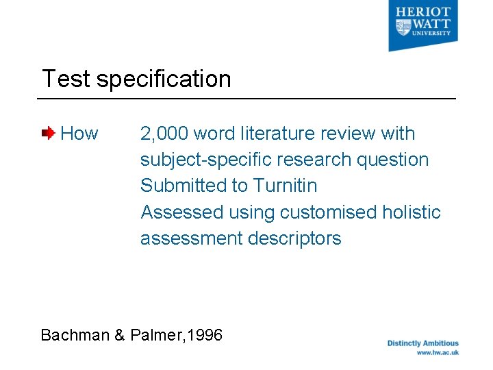Test specification How 2, 000 word literature review with subject-specific research question Submitted to