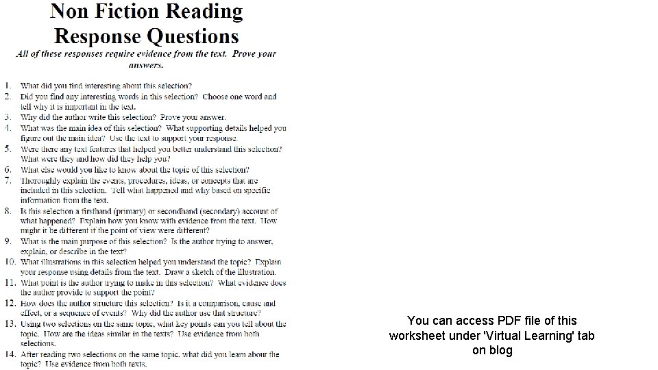 You can access PDF file of this worksheet under 'Virtual Learning' tab on blog