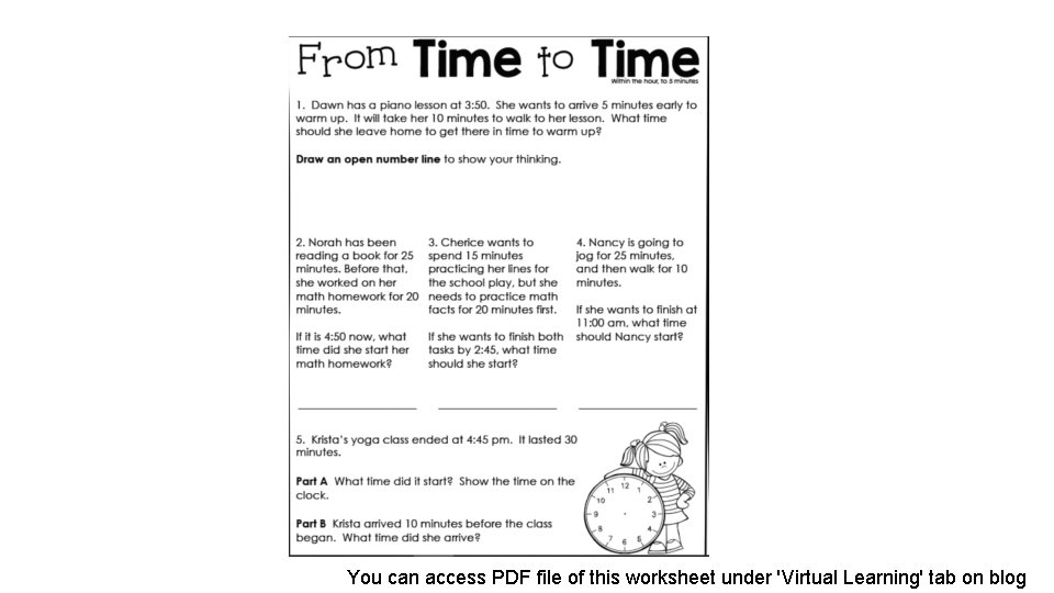 You can access PDF file of this worksheet under 'Virtual Learning' tab on blog