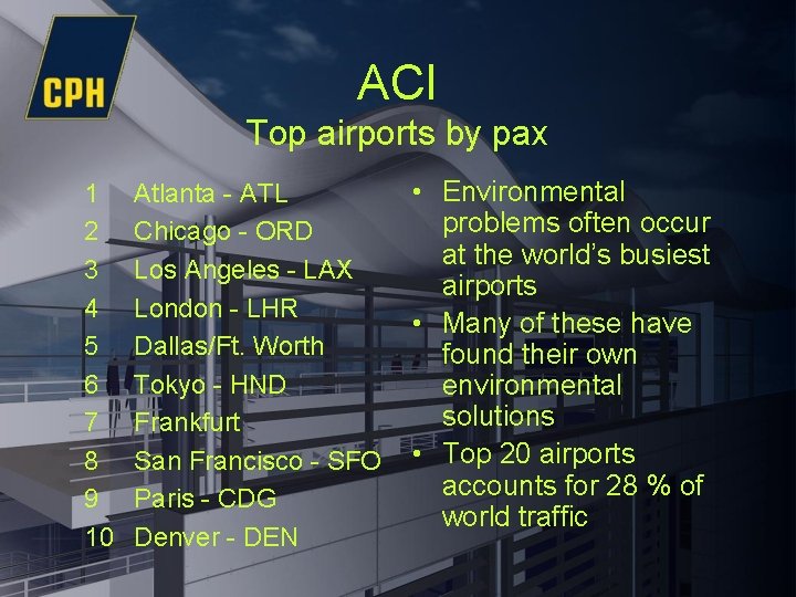 ACI Top airports by pax 1 2 3 4 5 6 7 8 9
