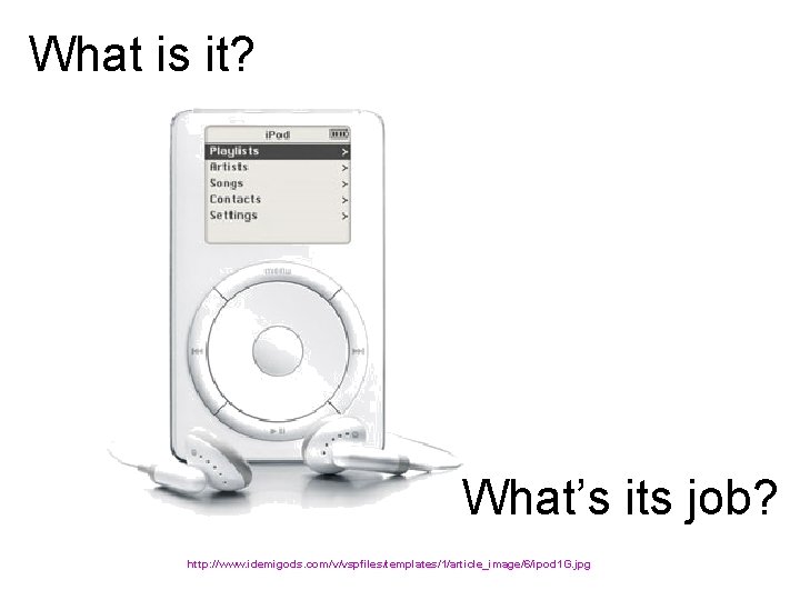 What is it? What’s its job? http: //www. idemigods. com/v/vspfiles/templates/1/article_image/6/ipod 1 G. jpg 