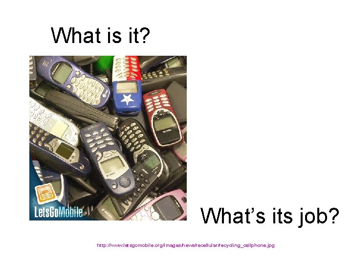 What is it? What’s its job? http: //www. letsgomobile. org/images/news/recellular/recycling_cellphone. jpg 
