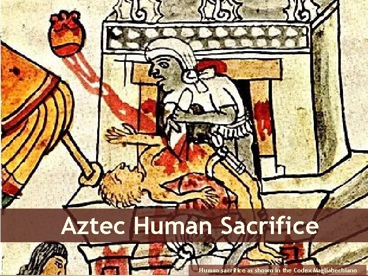 Aztec Human Sacrifice Human sacrifice as shown in the Codex Magliabechiano 