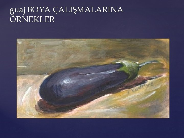 guaj BOYA ÇALIŞMALARINA ÖRNEKLER 