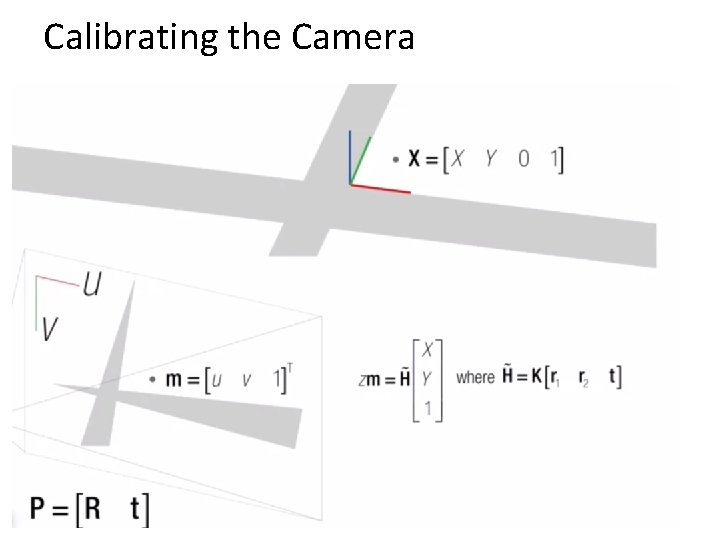 Calibrating the Camera 