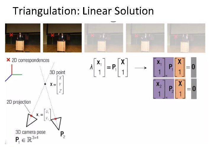 Triangulation: Linear Solution 