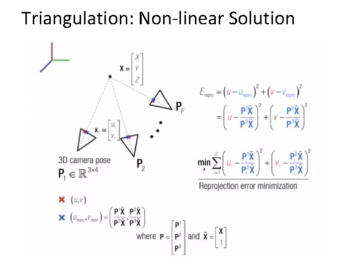 Triangulation: Non-linear Solution 
