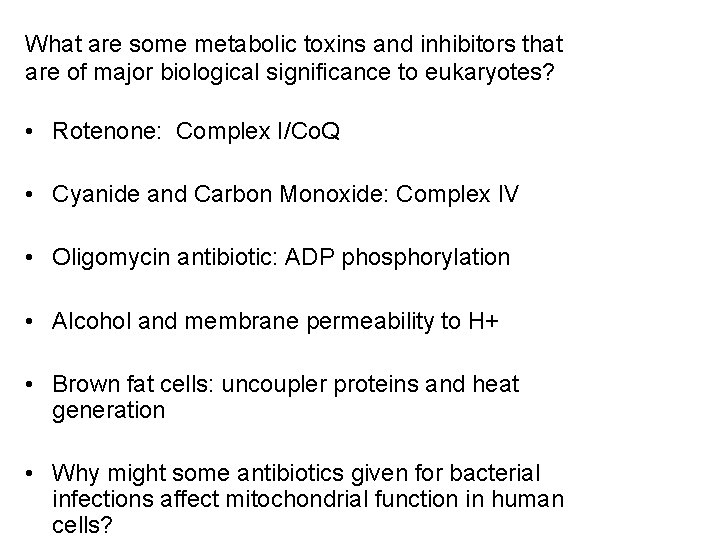 What are some metabolic toxins and inhibitors that are of major biological significance to