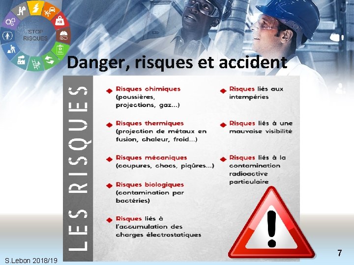 Danger, risques et accident S. Lebon 2018/19 7 