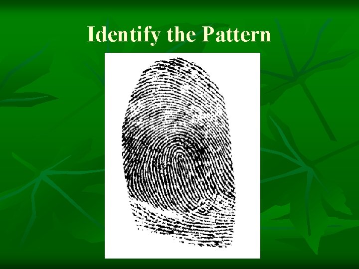 Identify the Pattern 