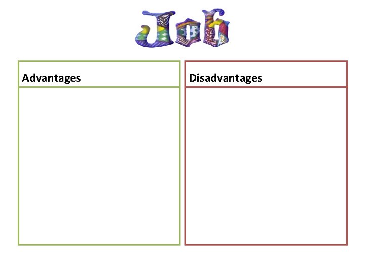 Advantages Disadvantages 