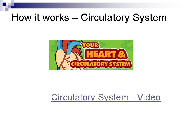 How it works – Circulatory System - Video 
