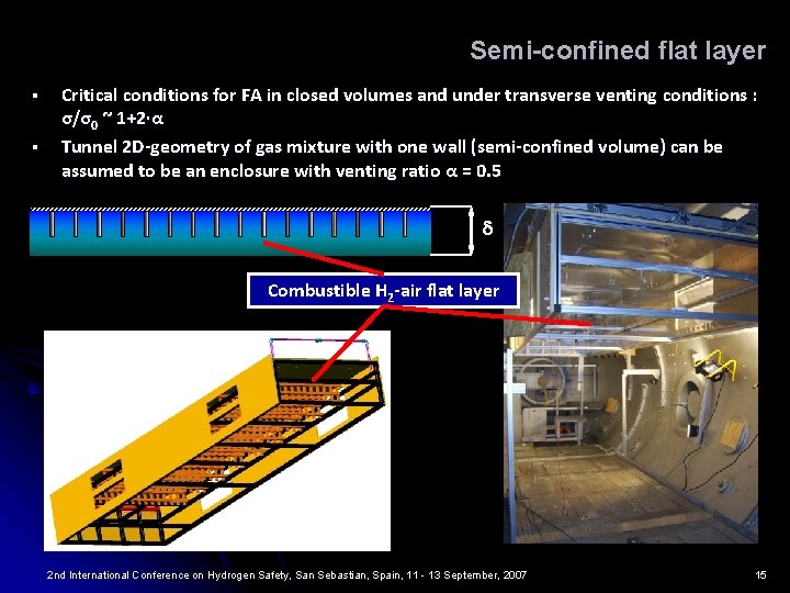 Semi-confined flat layer § § Critical conditions for FA in closed volumes and under