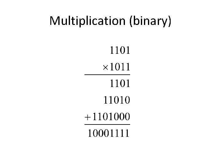 Multiplication (binary) 