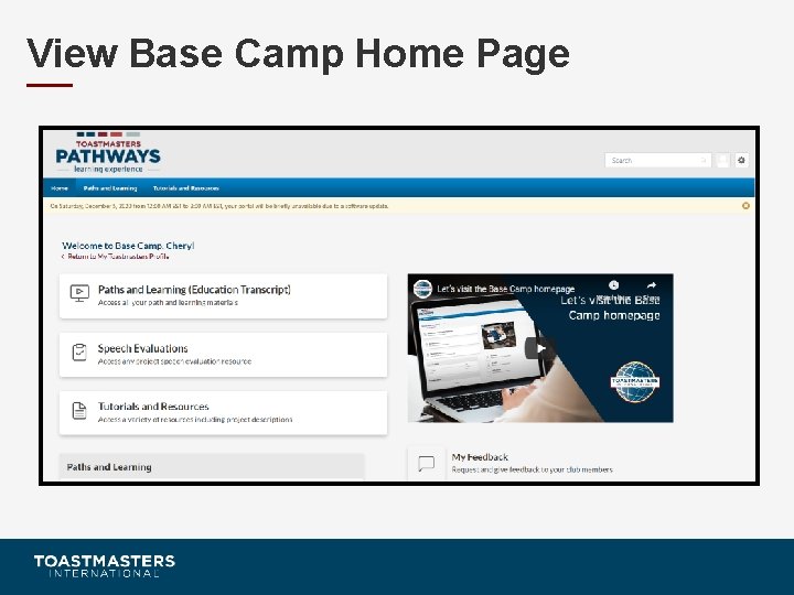 View Base Camp Home Page 