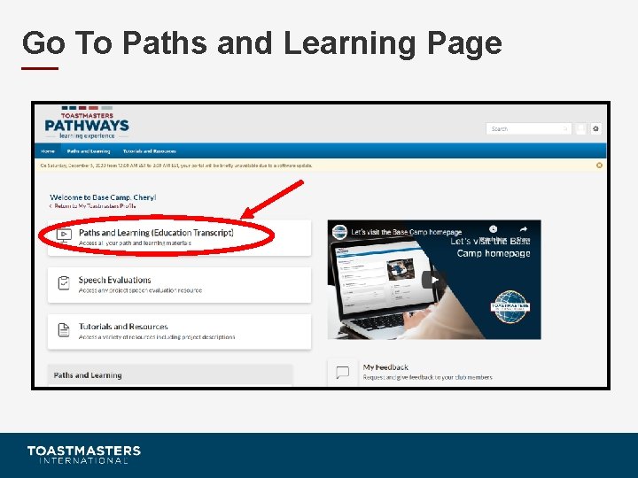 Go To Paths and Learning Page 
