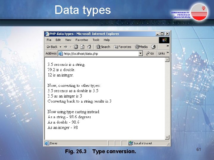 Data types Fig. 26. 3 Type conversion. 61 