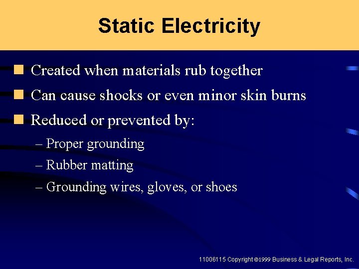 Static Electricity n Created when materials rub together n Can cause shocks or even