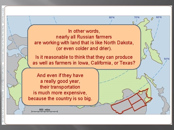 In other words, nearly all Russian farmers are working with land that is like