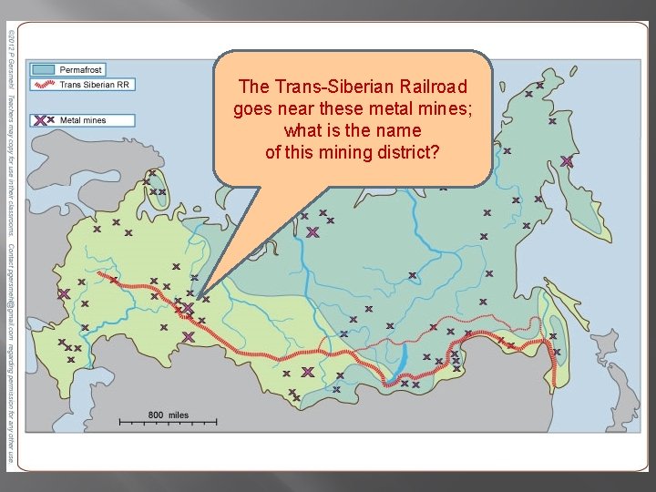 The Trans-Siberian Railroad goes near these metal mines; what is the name of this