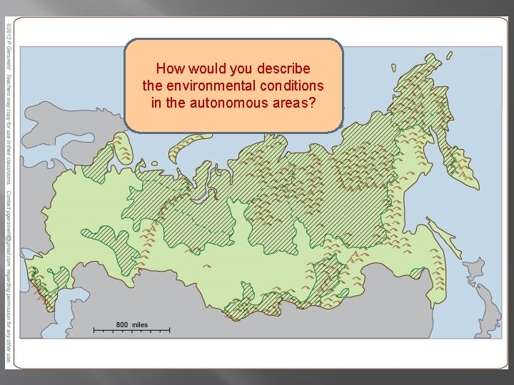 How would you describe the environmental conditions in the autonomous areas? 