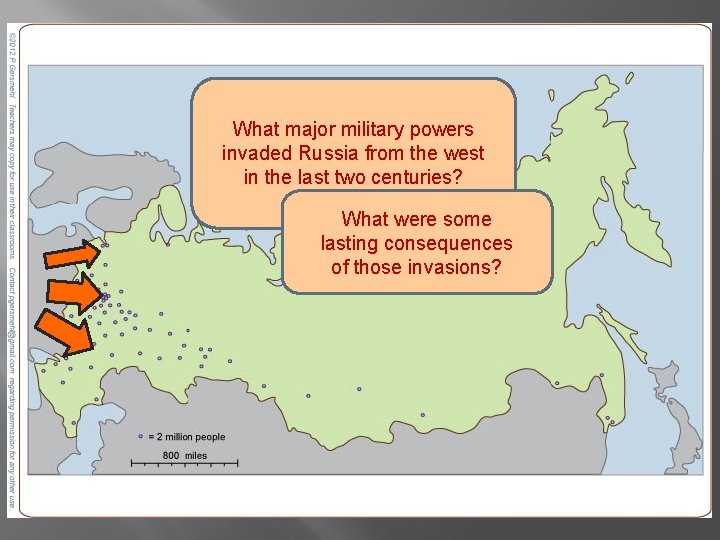 What major military powers invaded Russia from the west in the last two centuries?