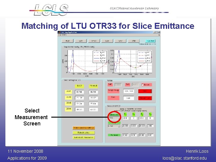 SLAC National Accelerator Laboratory Matching of LTU OTR 33 for Slice Emittance Select Measurement