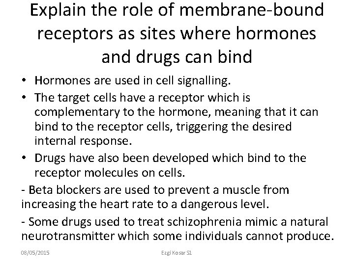 Explain the role of membrane-bound receptors as sites where hormones and drugs can bind