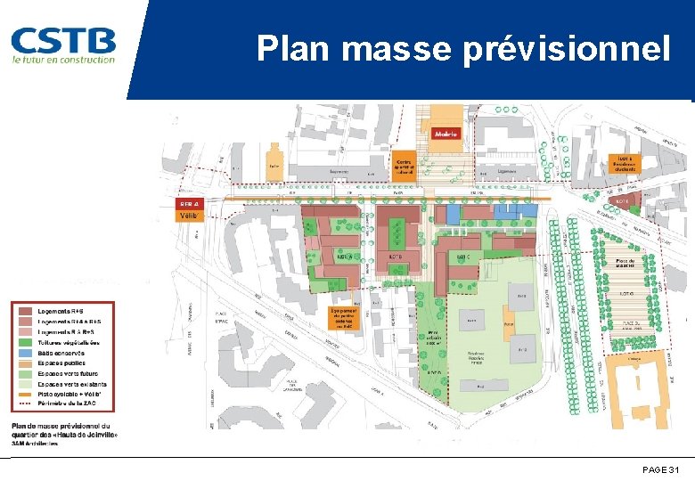 Plan masse prévisionnel PAGE 31 